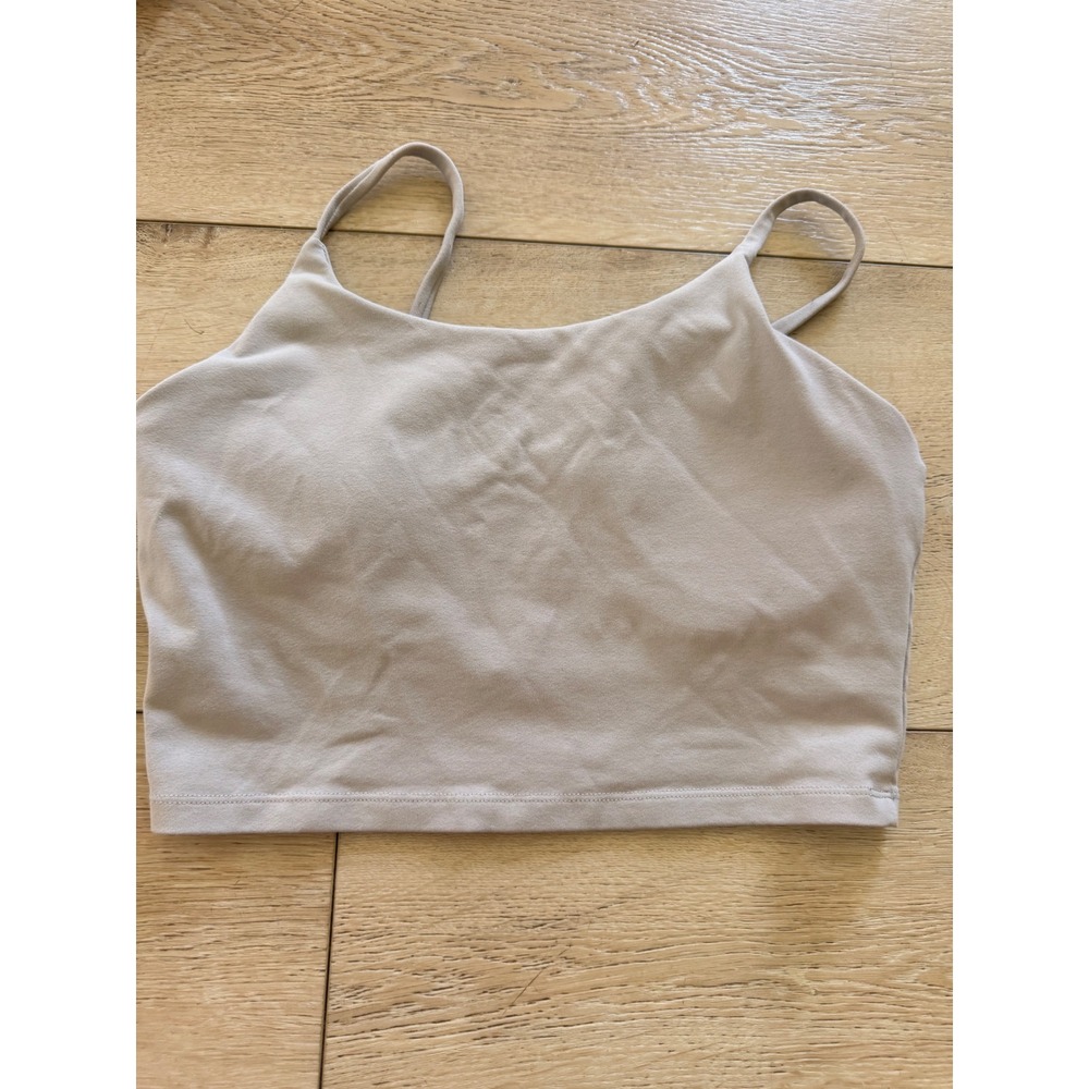 Lululemon Align Tank Top Women Size 6 Grey Spaghetti Strap Cropped Nulu 403